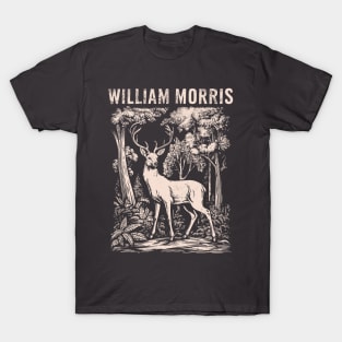 William Morris Deer in a forest T-Shirt